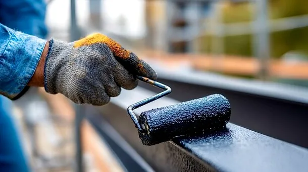 Railing rolled with a black finish